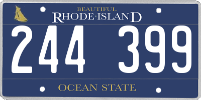 RI license plate 244399
