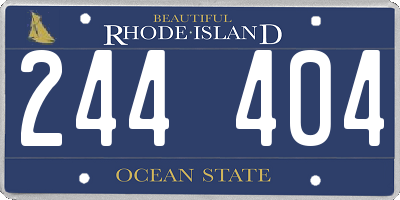 RI license plate 244404