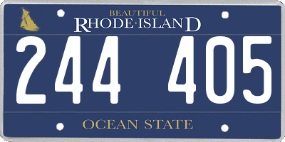 RI license plate 244405
