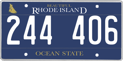 RI license plate 244406
