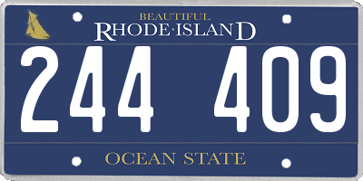RI license plate 244409
