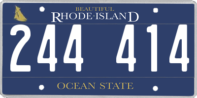 RI license plate 244414