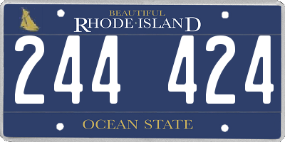 RI license plate 244424
