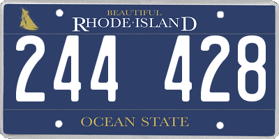 RI license plate 244428