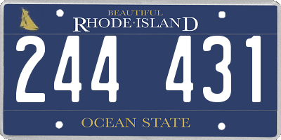 RI license plate 244431