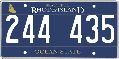 RI license plate 244435
