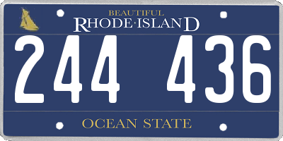 RI license plate 244436