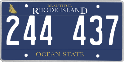 RI license plate 244437