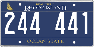 RI license plate 244441