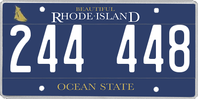 RI license plate 244448