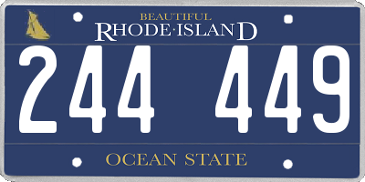 RI license plate 244449