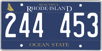 RI license plate 244453