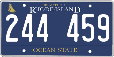 RI license plate 244459