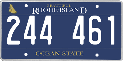 RI license plate 244461