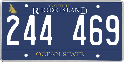 RI license plate 244469