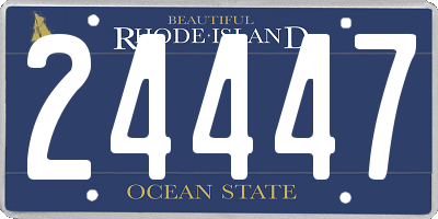 RI license plate 24447