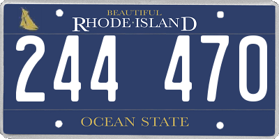 RI license plate 244470