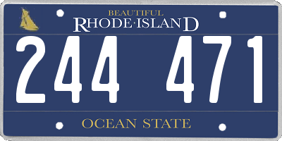 RI license plate 244471