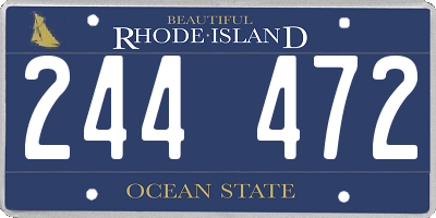 RI license plate 244472