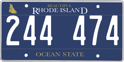 RI license plate 244474