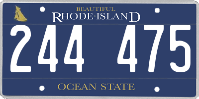 RI license plate 244475