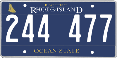 RI license plate 244477