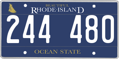 RI license plate 244480