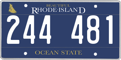 RI license plate 244481