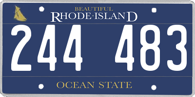 RI license plate 244483