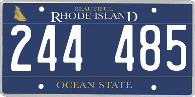 RI license plate 244485