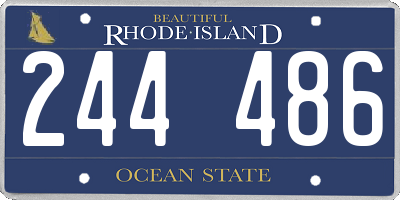RI license plate 244486