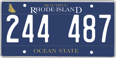 RI license plate 244487