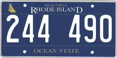 RI license plate 244490
