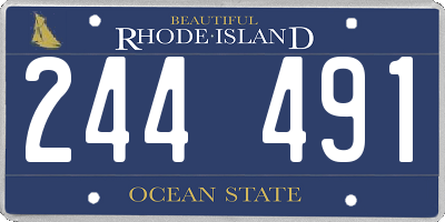 RI license plate 244491