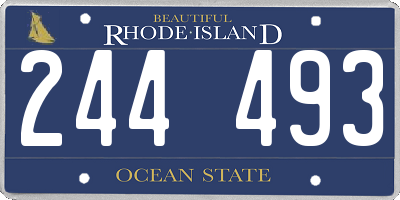 RI license plate 244493