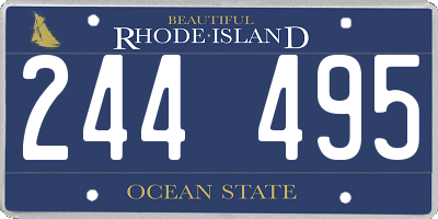 RI license plate 244495