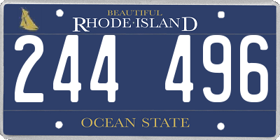 RI license plate 244496