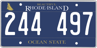 RI license plate 244497
