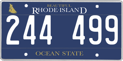 RI license plate 244499