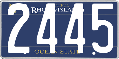 RI license plate 2445