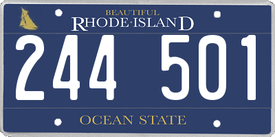 RI license plate 244501