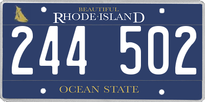 RI license plate 244502