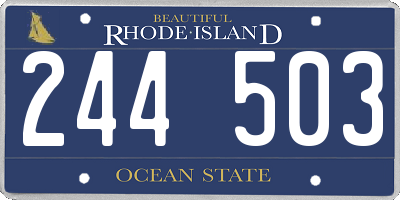 RI license plate 244503