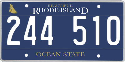 RI license plate 244510