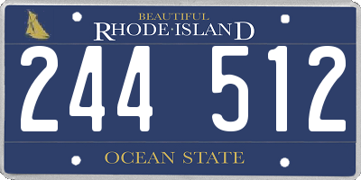 RI license plate 244512