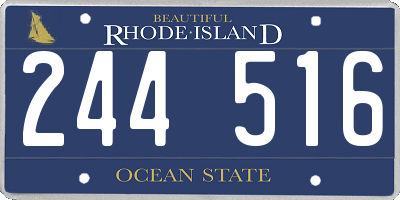 RI license plate 244516