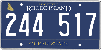 RI license plate 244517