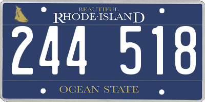 RI license plate 244518