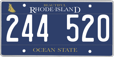 RI license plate 244520