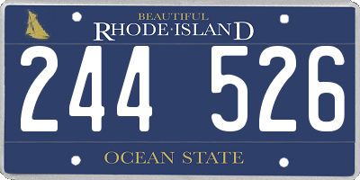RI license plate 244526